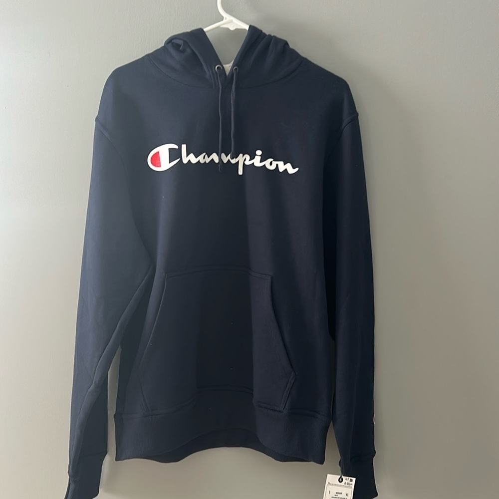 Champion Men’s Navy Medium Hoodie NWT - Picture 1 of 4
